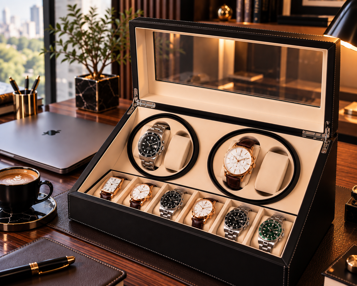 Remontoir de montres Rotalis posé sur un bureau